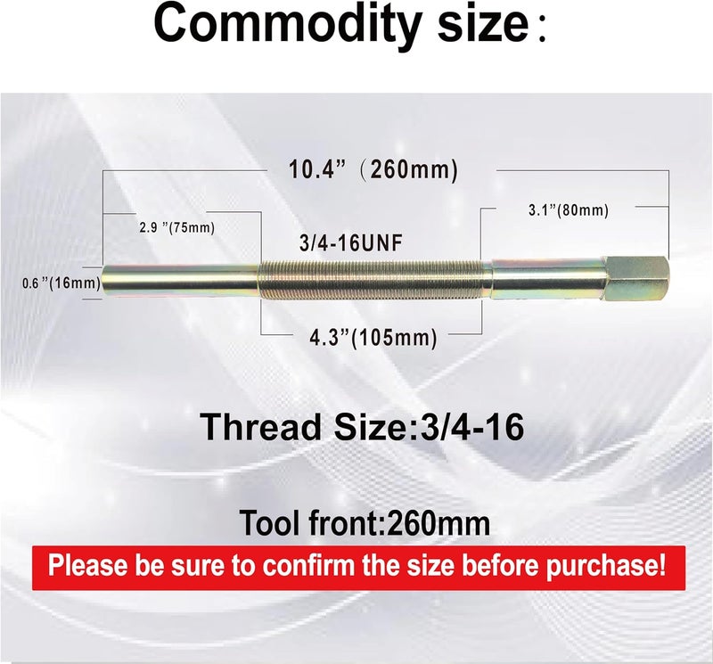 LAMBIS Primary& Secondary Clutch Puller for Polaris All Models Ranger,RZR,Sportsman,General,Scrambler,Worker,Xpedition,Trail Boss,ATV, UTV, Snowmobiles .Hardened Alloy Steel.Replaces 2870903 2870506 - Image 3